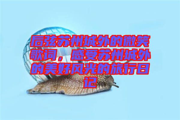 后弦蘇州城外的微笑歌詞，感受蘇州城外的美好風(fēng)光的旅行日記