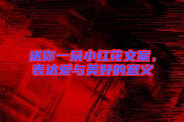 送你一朵小紅花文案，表達(dá)愛(ài)與美好的意義