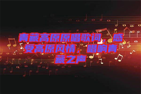 青藏高原原唱歌詞，感受高原風(fēng)情，唱響青藏之聲