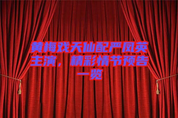 黃梅戲天仙配嚴(yán)鳳英主演，精彩情節(jié)預(yù)告一覽