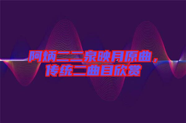 阿炳二二泉映月原曲，傳統(tǒng)二曲目欣賞