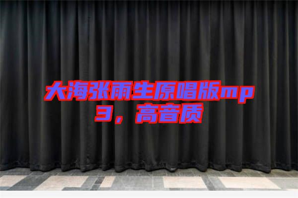 大海張雨生原唱版mp3，高音質(zhì)