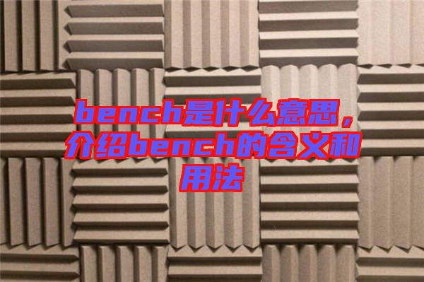 bench是什么意思，介紹bench的含義和用法